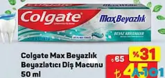 COLGATE MAX BEYAZLIK BEYAZLATICI DİŞ MACUNU 50 ML